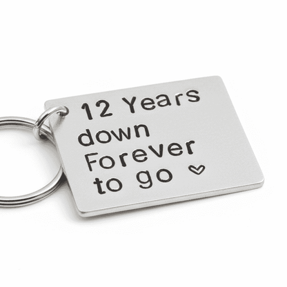 12 YEARS DOWN Forever To Go 12th Anniversary Gifts Personalised