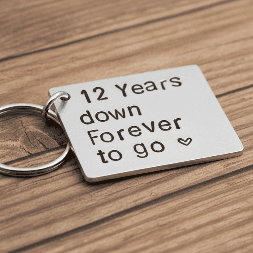 12 YEARS DOWN Forever To Go 12th Anniversary Gifts Personalised