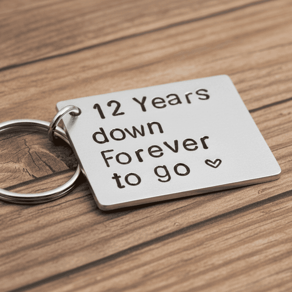 12 YEARS DOWN Forever To Go 12th Anniversary Gifts Personalised