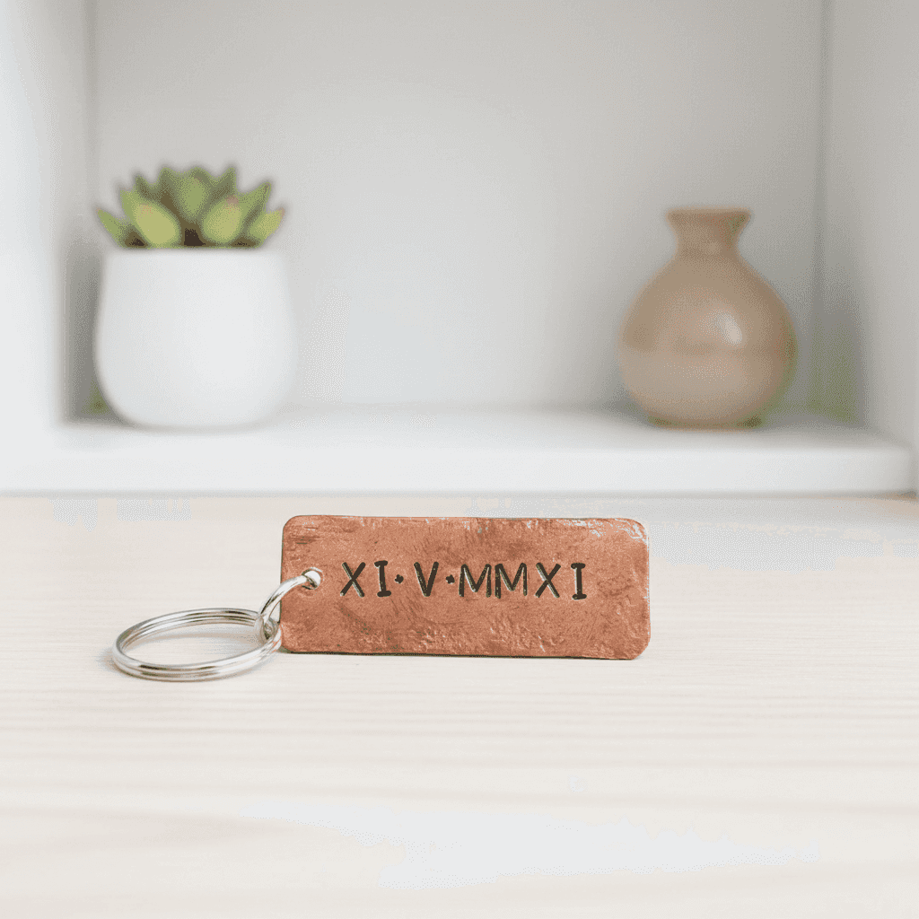 Roman Numerals Keychain