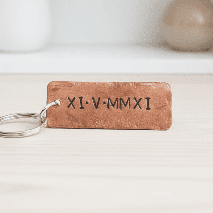 Roman Numerals Keychain