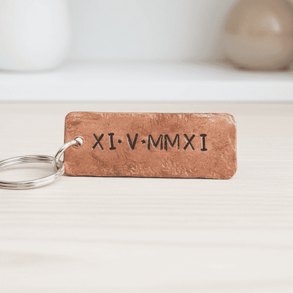 Roman Numerals Keychain
