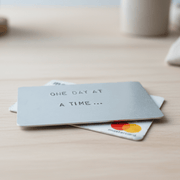 One Day At A Time Wallet Insert Positive Thinking Recovery Addiction