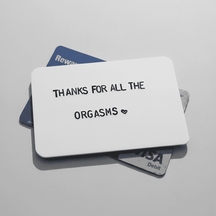 Thanks For All The ORGASMS Card Wallet Insert Funny Gifts