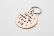 Always Under The Same Sky Keyring Gifts Christmas Keychain Long Distance Relationship Husband