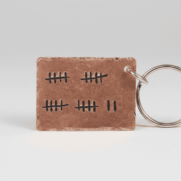 Tally Mark Of 22 Years Keyring 22nd Wedding Anniversary Keychain