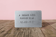 A Decade Down Forever To Go Personalised Gifts 10th Anniversary