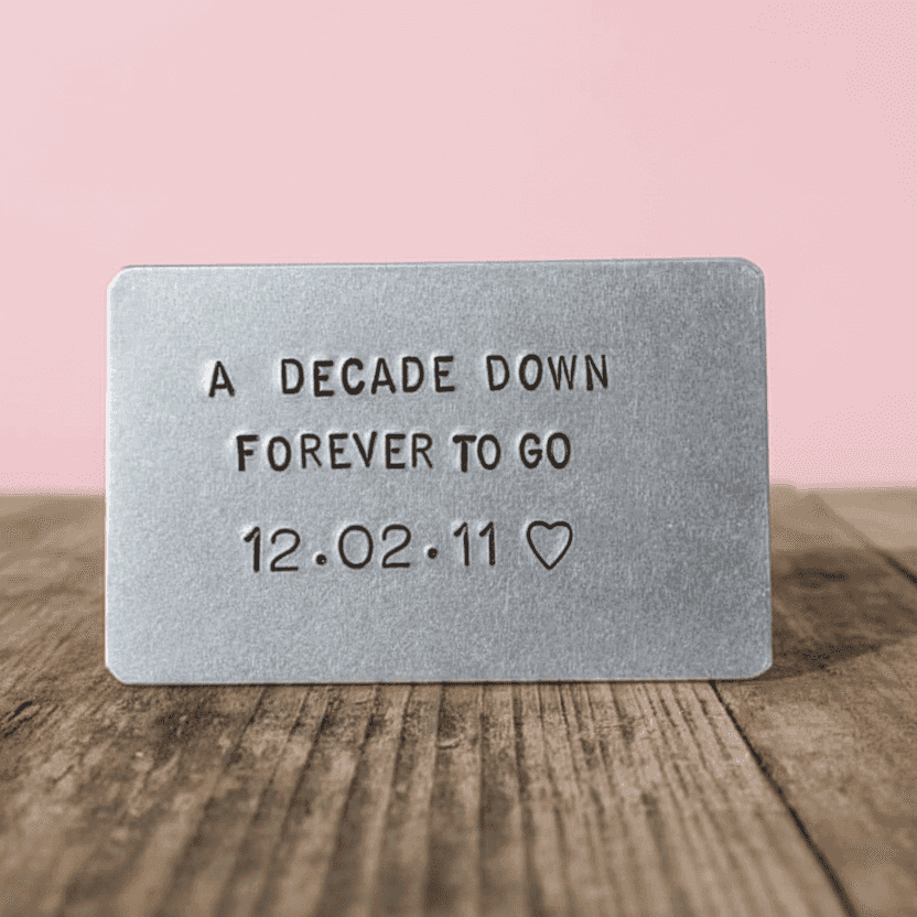 A Decade Down Forever To Go Personalised Gifts 10th Anniversary