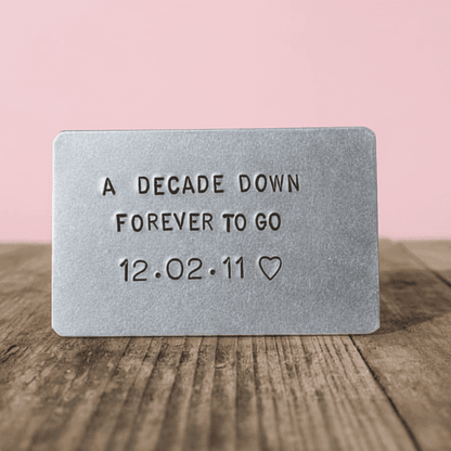 A Decade Down Forever To Go Personalised Gifts 10th Anniversary