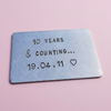 10 Years & Counting Wallet Insert Tin Aluminium Anniversary Gift Husband 10th Wedding