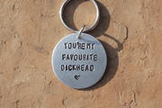 You're My Favourite Dickhead Anniversary Keyring Funny Valentines Day Gifts for Boyfriend Keychain Dick