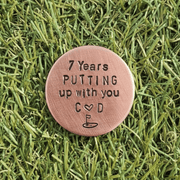 7 Years Putting Up With You Copper Golf Marker Gifts 7th Anniversary