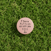 7 Years Putting Up With You Copper Golf Marker Gifts 7th Anniversary