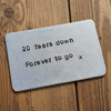 20 Years Down Forever To Go 20th Anniversary Personalised Metal Card