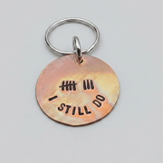 8th Anniversary Gift 8 Tally Mark Gifts Bronze 8 Years Keychain
