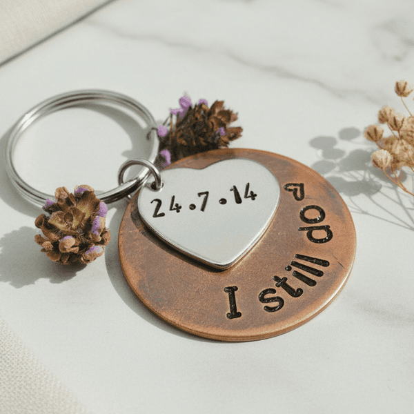  8th Wedding anniversary gift Bronze Anniversary GiftsI Still Do Keychain