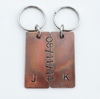 Bronze Anniversary Gifts Personalised Keychain Keyring Matching Set