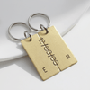 Brass Gifts Matching Set 21st Anniversary Personalised Keychain