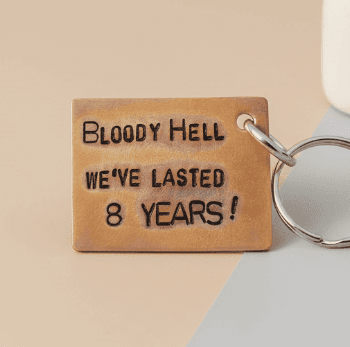 8th Anniversary Keychain
