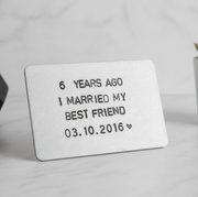 6th Wedding Anniversary Gifts For Him Her Wife Husband Wallet Insert