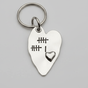 Personalised Love Heart 11 TALLY 11th Steel Anniversary Gifts Keychain