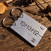Couples Secret Message Personalised Keyring Set Anniversary Keychain