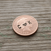  Copper Anniversary Gift Hand Stamped Lucky penny