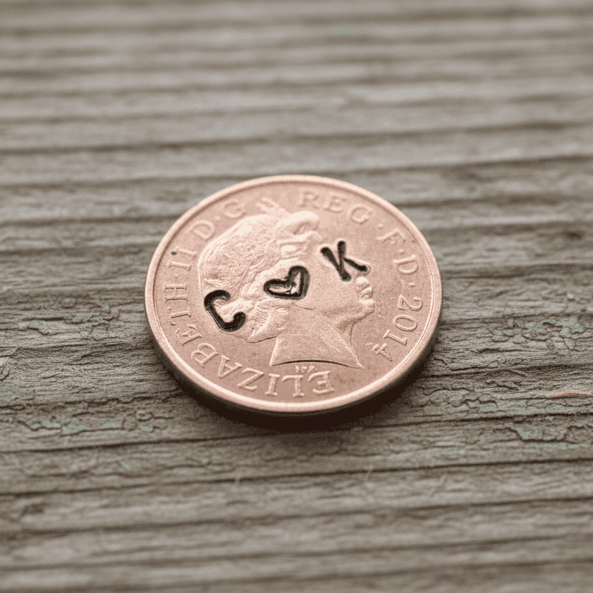  Copper Anniversary Gift Hand Stamped Lucky penny