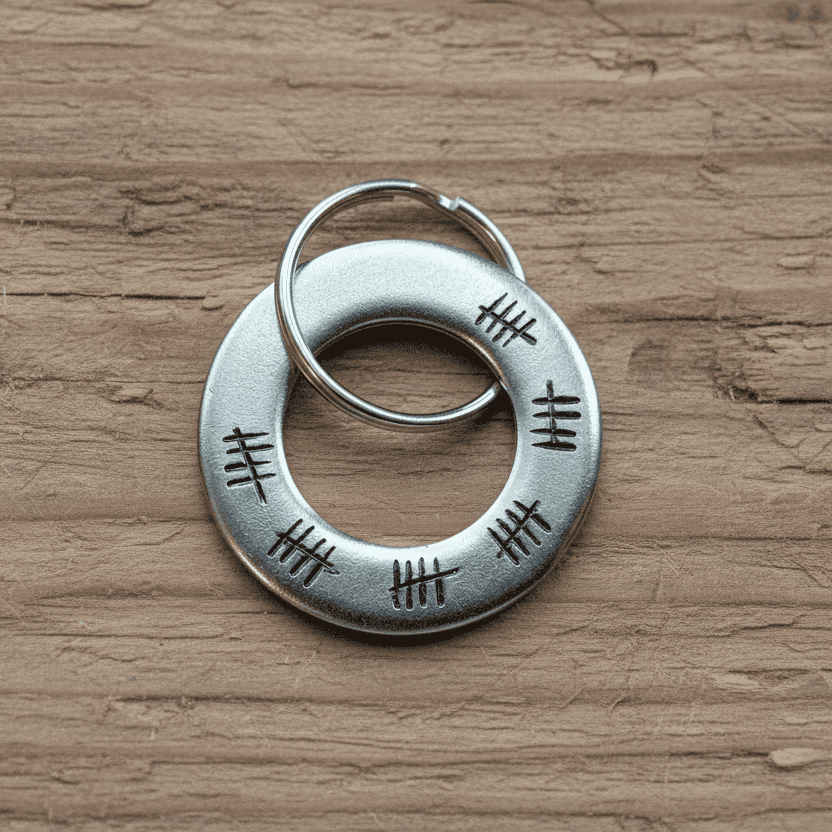 30th Anniversary Gift Personalised Keyring Husband Wife Keychain