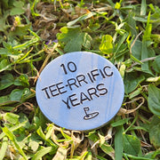 10 Years Golf Ball Marker Husband Wife Gifts 10th Wedding Anniversary Aluminium Personalised