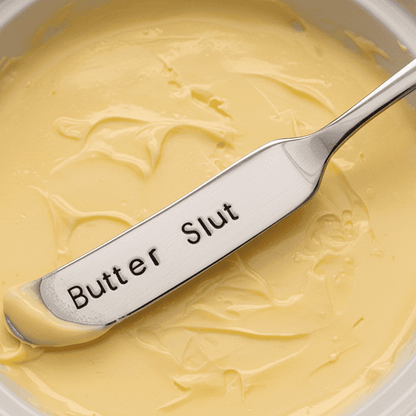 Butter Slut Hand Stamped Funny Butter Knife Funny Gift Anniversary Valentines Day Cheese Knife