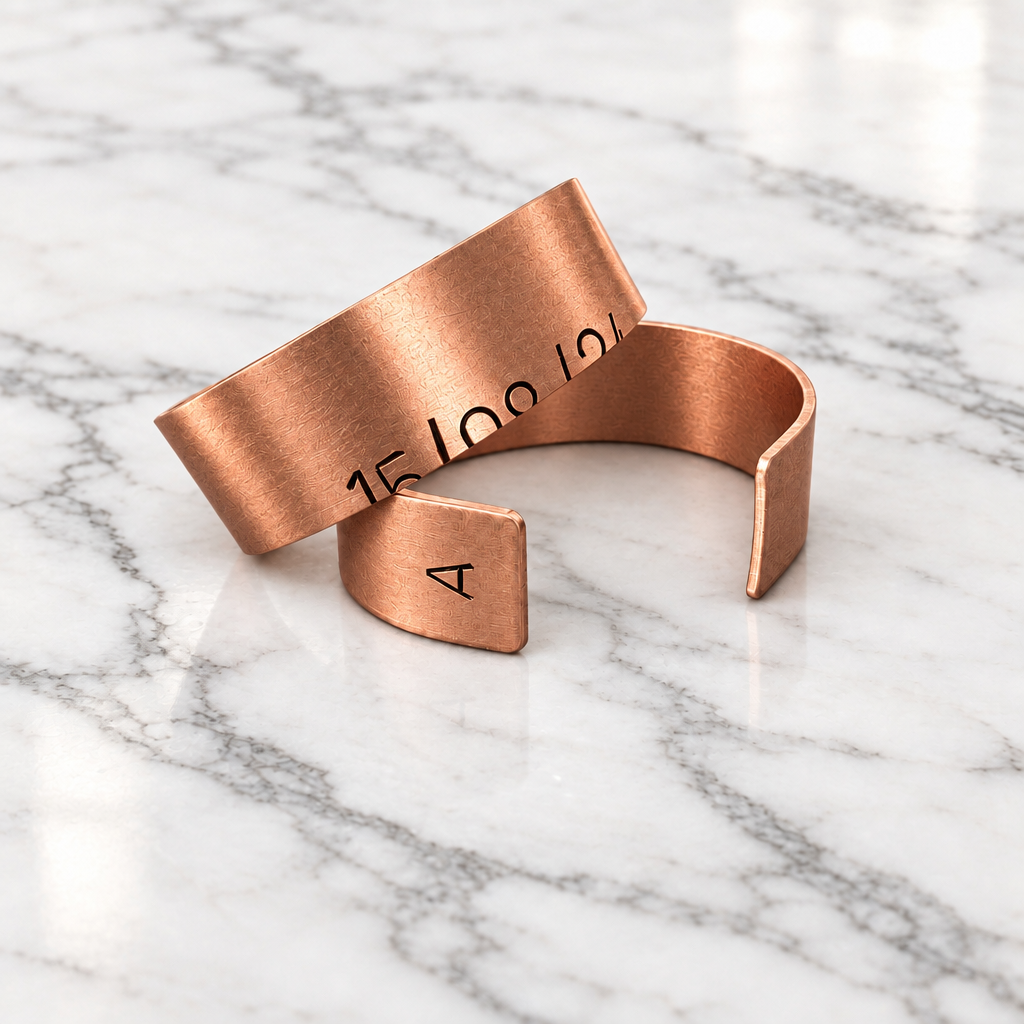 Copper Bangles Pair Personalised Jewellery Bracelet Gift
