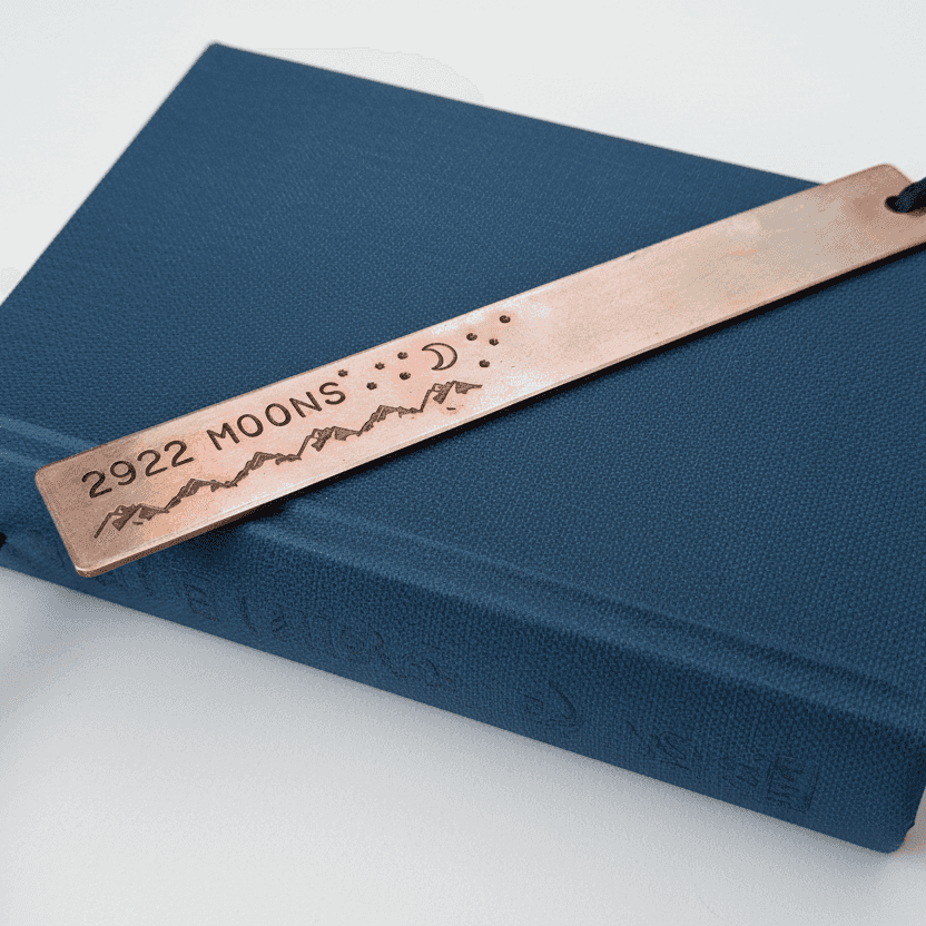 8th Anniversary Bronze Bookmark 2922 Moons Gift Anniversary