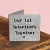 Our 1st Valentines Day Card Cute Personalised Metal Greetings Card Boyfriend Girlfriend