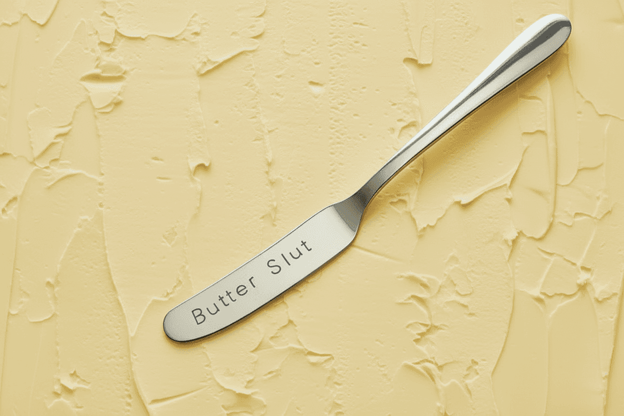 Butter Slut Hand Stamped Funny Butter Knife Funny Gift Anniversary Valentines Day Cheese Knife