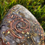 Wall Hanging Orgonite Egg Ovo Shield 5g Cloudbuster EMF Amethyst Selenite Shungite