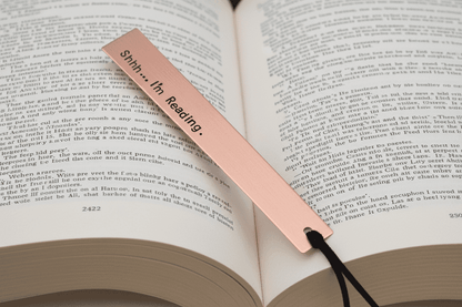 Copper Bookmark Shhh I'm Reading Personalised Bible Marker Teen Gift