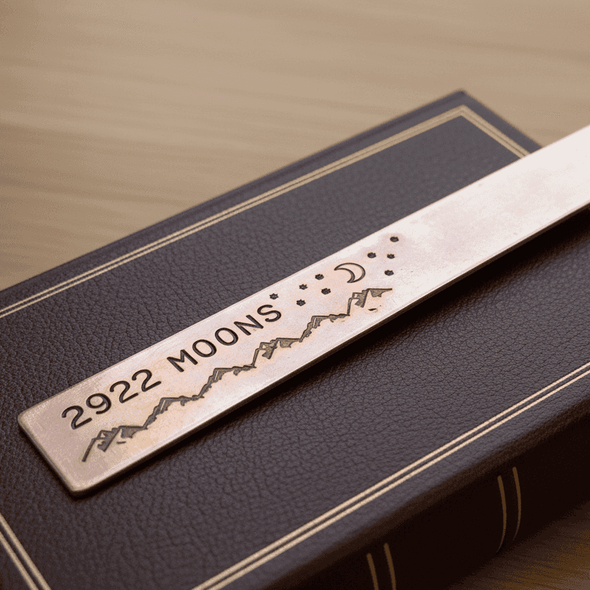 8th Anniversary Bronze Bookmark 2922 Moons Gift Anniversary