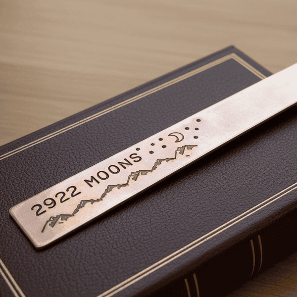 8th Anniversary Bronze Bookmark 2922 Moons Gift Anniversary