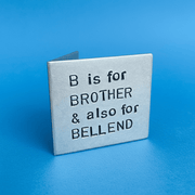 B Is For BROTHER Funny Keyring Christmas Birthday Stocking Filler Joke Personalised Christmas Card