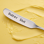 Butter Slut Hand Stamped Funny Butter Knife Funny Gift Anniversary Valentines Day Cheese Knife