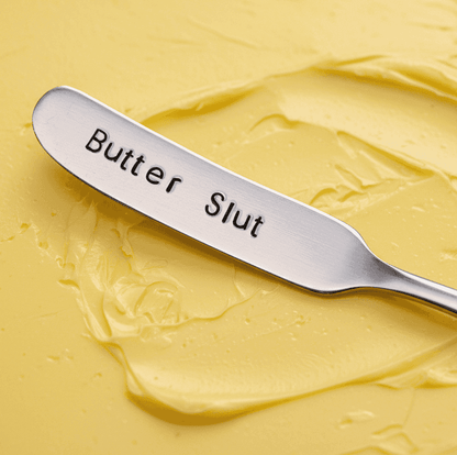 Butter Slut Hand Stamped Funny Butter Knife Funny Gift Anniversary Valentines Day Cheese Knife