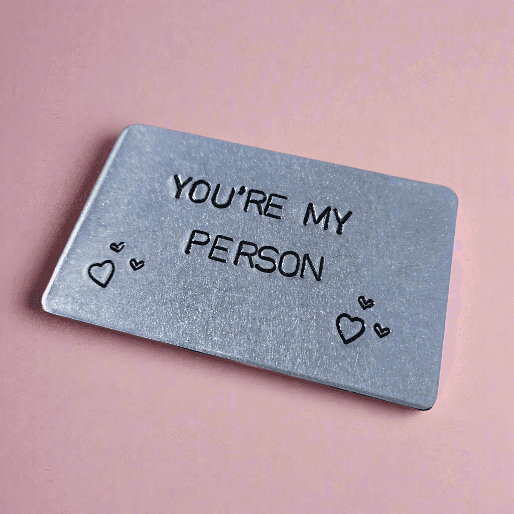 You're My Person Boyfriend Anniversary Card Wallet Insert Funny Gifts For Men Personalised Birthday