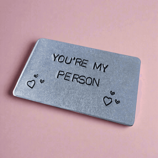 You're My Person Boyfriend Anniversary Card Wallet Insert Funny Gifts For Men Personalised Birthday