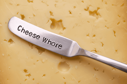 Cheese Whore Hand Stamped Funny Butter Knife Funny Gift Anniversary Valentines Day Cheese Knife
