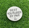 Best YOUTUBER By Par Golf Ball Marker Golfing Gift Birthday Christmas Anniversary