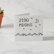 6th Anniversary 6 Years 2190 Moons Personalised Anniversary Card