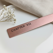 7th Anniversary CHAPTER VII 7 Years Copper Bookmark Personalised Gift