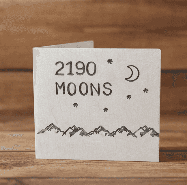 6th Anniversary 6 Years 2190 Moons Personalised Anniversary Card