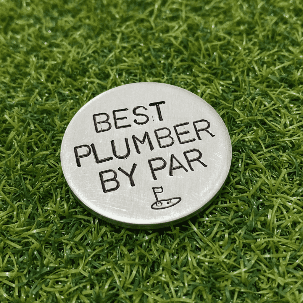 Best PLUMBER By Par Golf Ball Marker Golfing Gift Birthday Christmas Anniversary